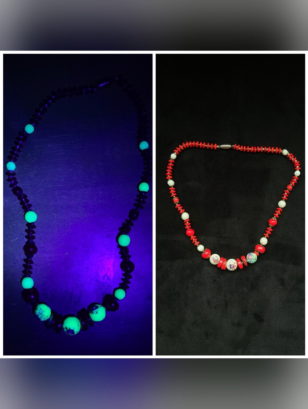 Antique Uranium Glass Necklace